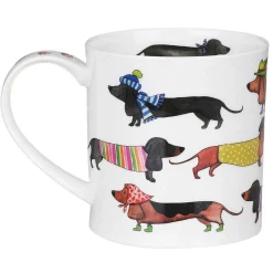 Dashing Dogs Sausage Dogs Orkney Shape Mug>Dunoon Cheap