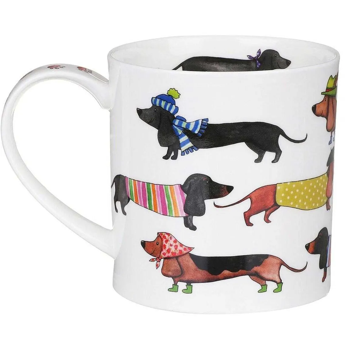 Dashing Dogs Sausage Dogs Orkney Shape Mug>Dunoon Cheap
