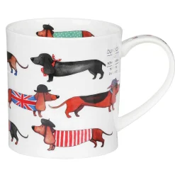 Dashing Dogs Sausage Dogs Orkney Shape Mug>Dunoon Cheap