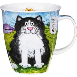 Happy Cats Black Nevis Shape Mug>Dunoon Shop