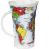 Map Of The World Glencoe Shape Mug>Dunoon Clearance