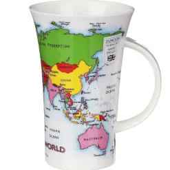 Map Of The World Glencoe Shape Mug>Dunoon Clearance