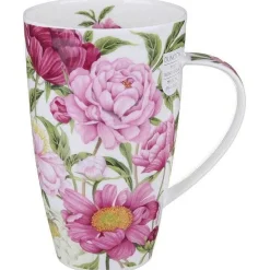 Peonies Henley Shape Mug>Dunoon Clearance