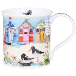 Shore Life Beach Huts Bute Shape Mug>Dunoon Shop