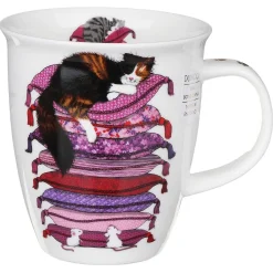 Sleepy Cats Pink Nevis Shape Mug>Dunoon Hot