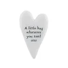 'A Little Hug Whenever' Tiny Heart Token>East of India Sale
