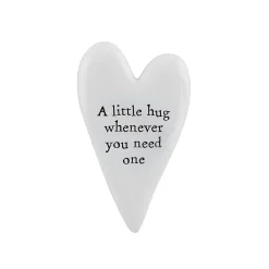 'A Little Hug Whenever' Tiny Heart Token>East of India Sale