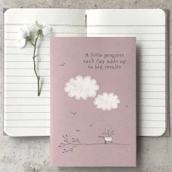 'A Little Progess' Small Lined Notebook>East of India Online