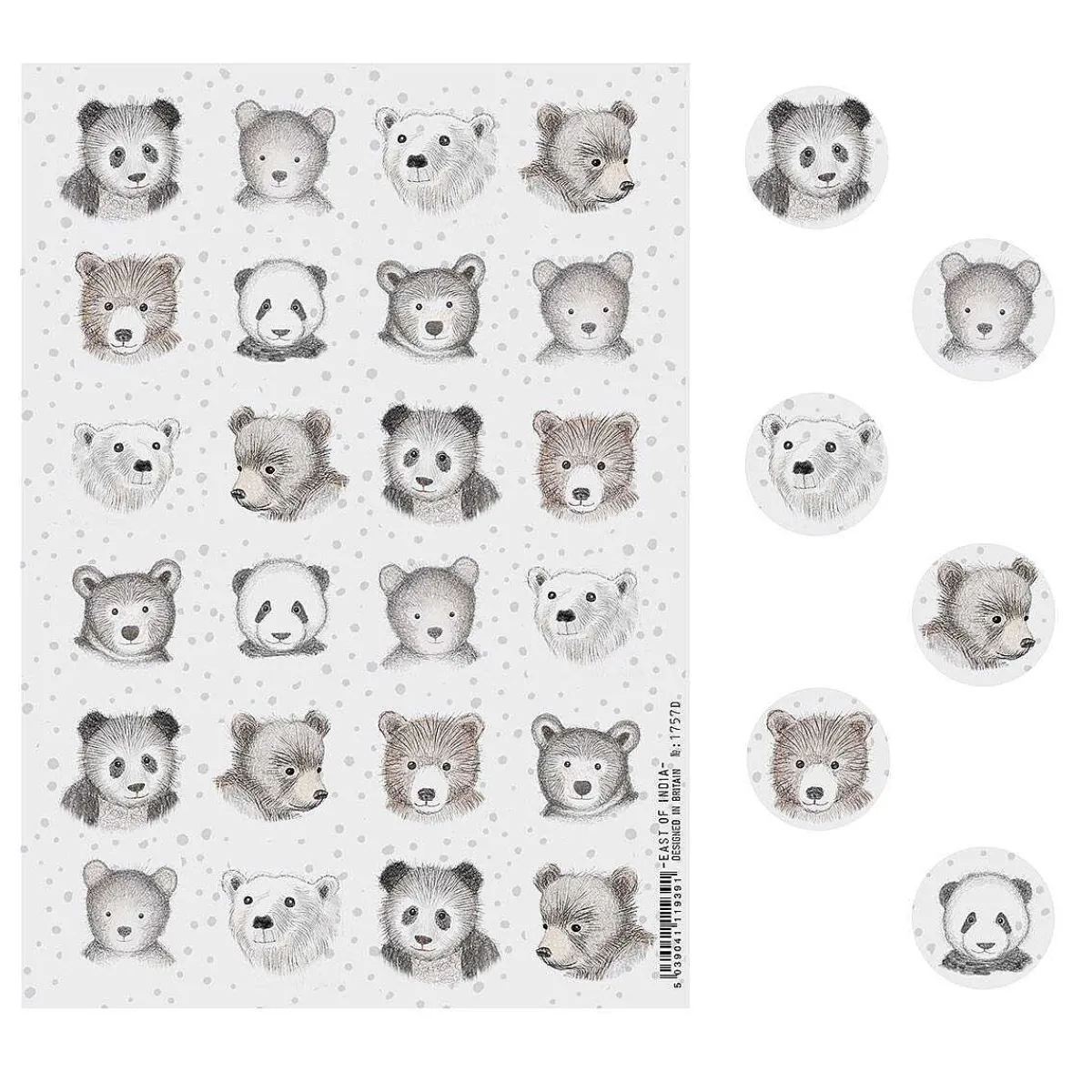 Bears Sticker Sheet>East of India Outlet