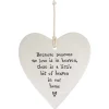 'Because Someone We Love' Porcelain Round Heart>East of India Clearance
