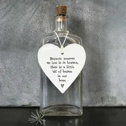 'Because Someone We Love' Porcelain Round Heart>East of India Clearance