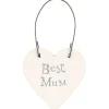 Best Mum - 3Cm Little Heart On Wire>East of India Best