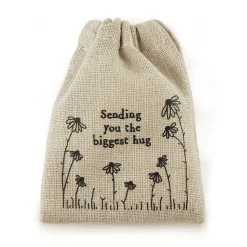 'Biggest Hug' Small Drawstring Bag>East of India Online
