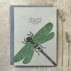 Block Print 'Take Every Chance' Dragonfly Greetings Card>East of India Clearance