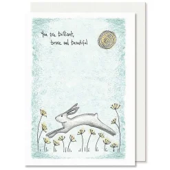 'Brilliant, Brave & Beautiful' Hare Card><noscript><img width=