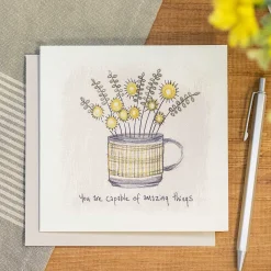 'Capable Of Amazing Things' Flowers In A Mug Card><noscript><img width=