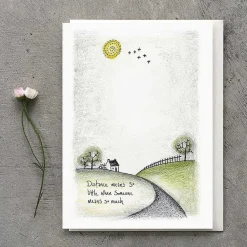'Distance Means So Little' Countryside Card><noscript><img width=