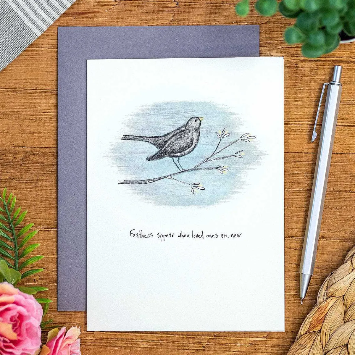 'Feathers Appear' Bird Card>East of India New