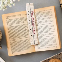 'Fell Asleep Here' Fabric Bookmark><noscript><img width=