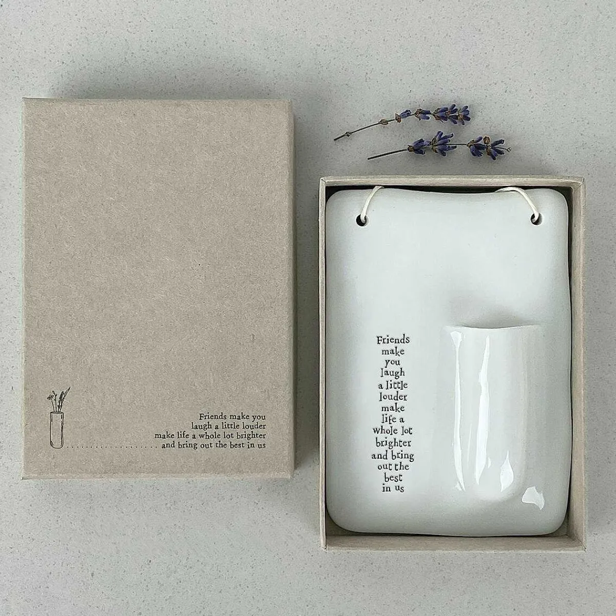 'Friends Make You Laugh' Wall Vase>East of India Store