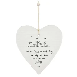 'Friends We Meet' Wobbly Hanging Heart>East of India New