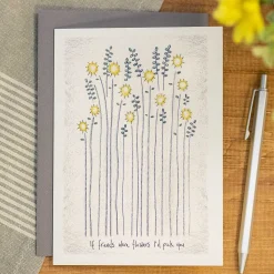 'Friends Were Flowers' Tall Flower Card><noscript><img width=