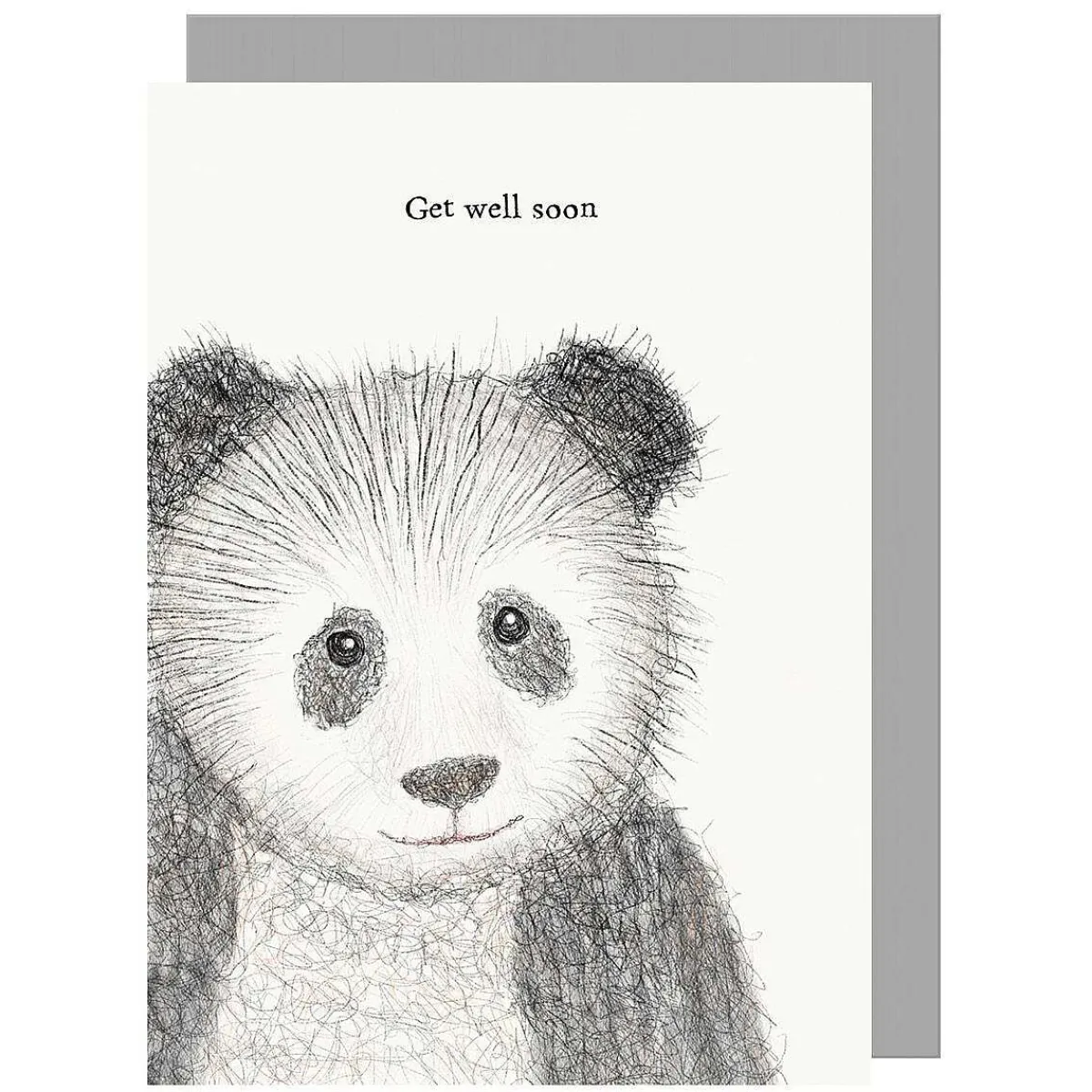'Get Well Soon' Panda Extra Large Greetings Card>East of India Clearance