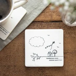 'Grandparents House' Porcelain Square Coaster><noscript><img width=