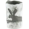 Grey Running Rabbit Vase>East of India Outlet