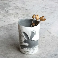 Grey Running Rabbit Vase><noscript><img width=