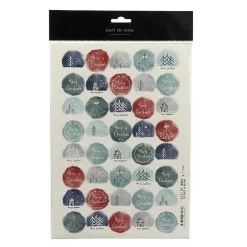 Hand Drawn Cream Christmas Sticker Sheet>East of India Flash Sale