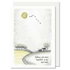 'Happiness New Home' Countryside Card>East of India Cheap