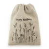 'Happy Birthday' Small Drawstring Bag>East of India Discount