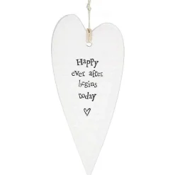 Happy Ever After Begins Today Porcelain Heart>East of India Flash Sale