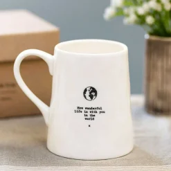 'How Wonderful Life Is' World Porcelain Boxed Mug>East of India Sale