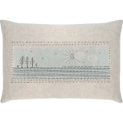 'Look Towards The Sun' Embroidered Cushion>East of India Online