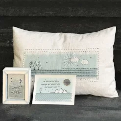 'Look Towards The Sun' Embroidered Cushion><noscript><img width=