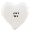 'Love You' White Heart Token>East of India Store