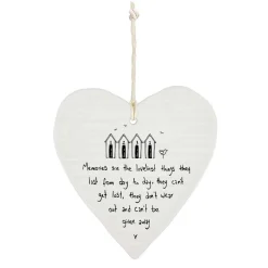 'Memories' Wobbly Hanging Heart>East of India Online