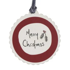 Merry Christmas Round Tag>East of India Shop
