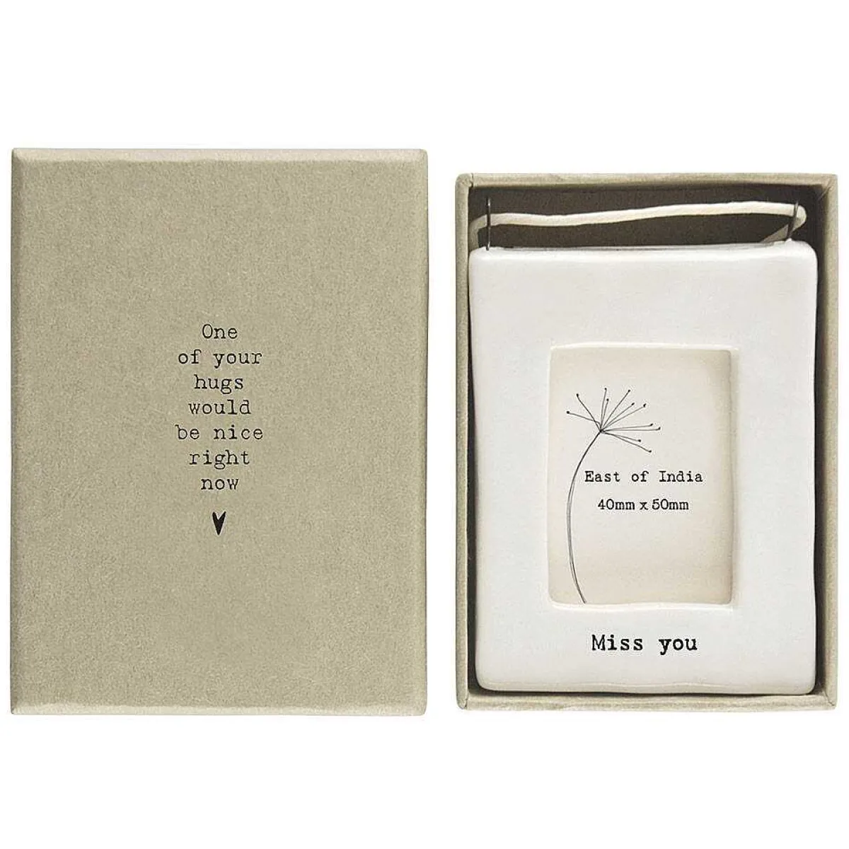 'Miss You' Mini Hanging Frame>East of India Cheap