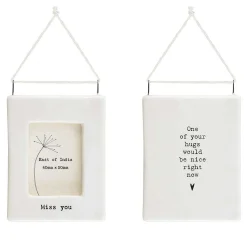 'Miss You' Mini Hanging Frame>East of India Cheap