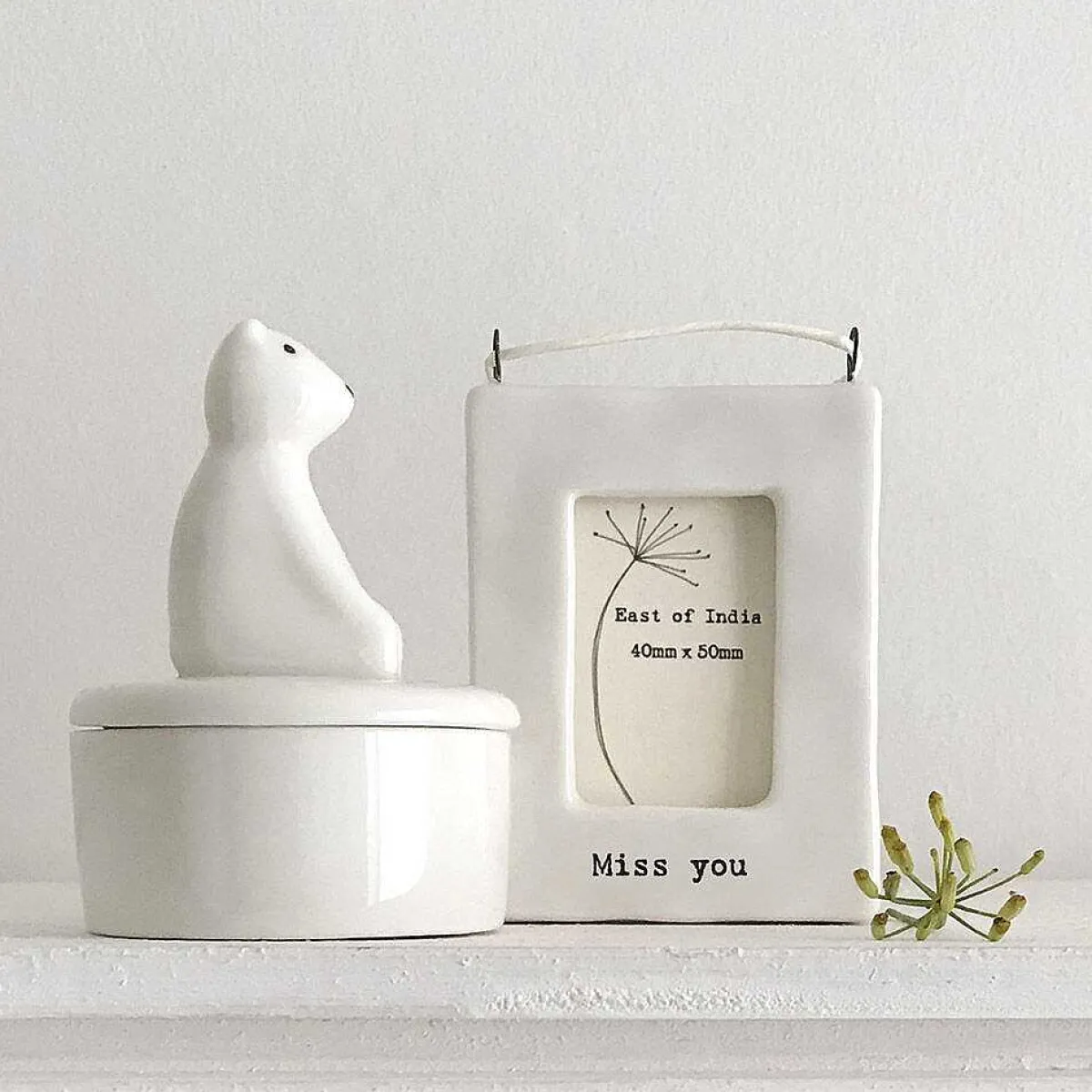 'Miss You' Mini Hanging Frame>East of India Cheap