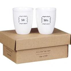 Mr & Mrs Egg Cup Set>East of India New