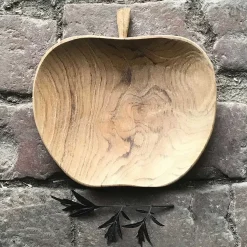 Natural Apple Wooden Bowl>East of India Fashion