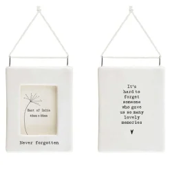 'Never Forgotten' Mini Hanging Frame>East of India Outlet