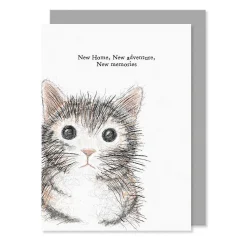 'New Home, New Adventures' Cat Card>East of India Cheap