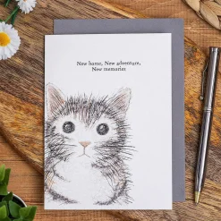'New Home, New Adventures' Cat Card>East of India Cheap