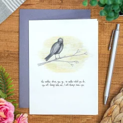 'No Matter Where You Go' Bird Card><noscript><img width=