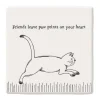 'Paw Prints On Your Heart' Square Coaster>East of India Best Sale